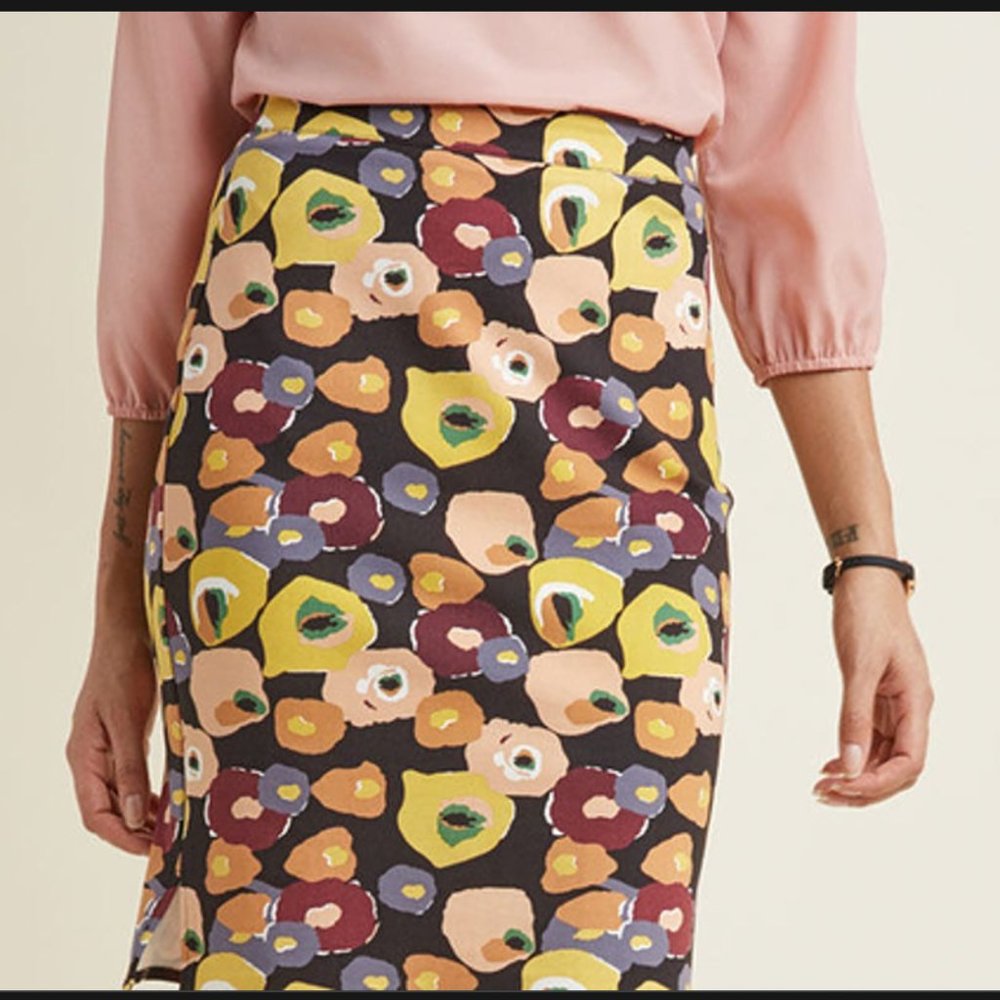 Modcloth Floral Pencil Skirt